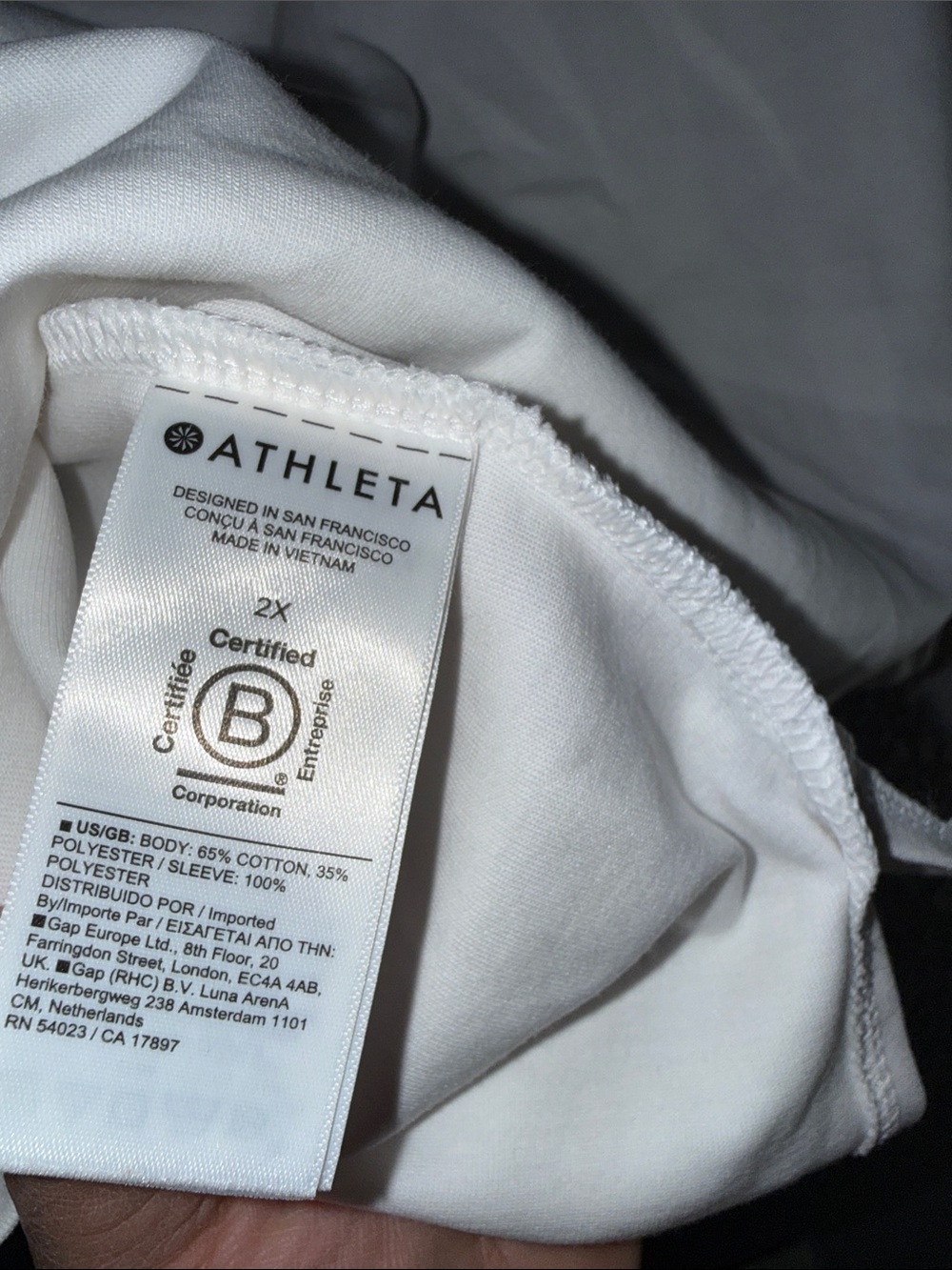 Athleta White Crewneck Pullover Tee - Picture 7 of 8